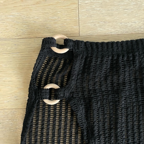 Urban Outfitters Semi-Sheer O-Ring Sarong (black) - Picture 8 of 9
